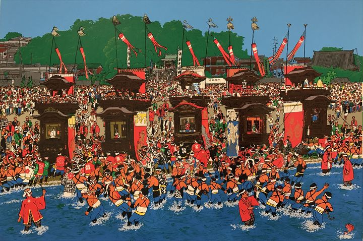 『第20回　斎藤吾朗アトリエ展』6日目　作品「半田亀崎 潮干祭」について