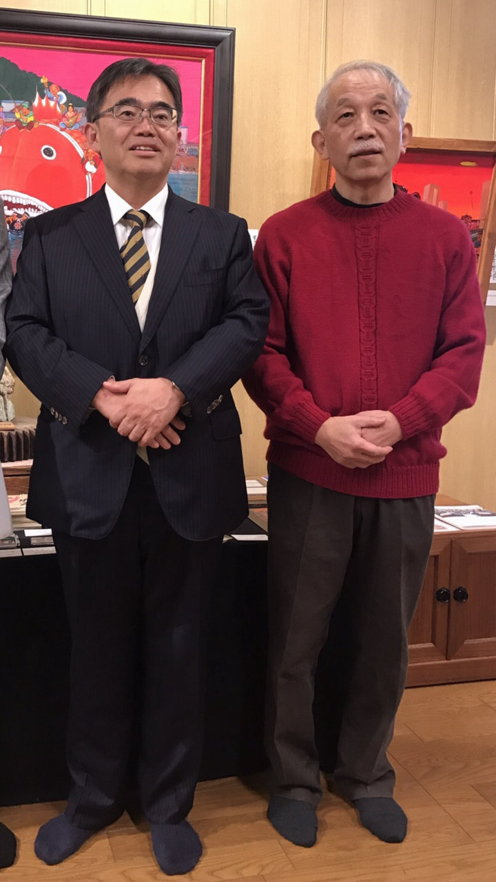 『第20回　斎藤吾朗アトリエ展』2日目　大村秀章愛知県知事に来ていただきました！