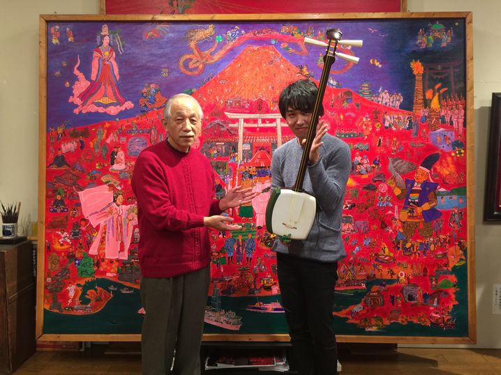 津軽三味線奏者の山口晃司さんがアトリエ展で演奏してくださいました！